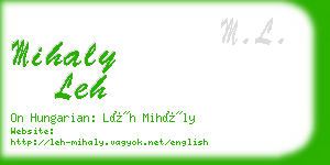 mihaly leh business card